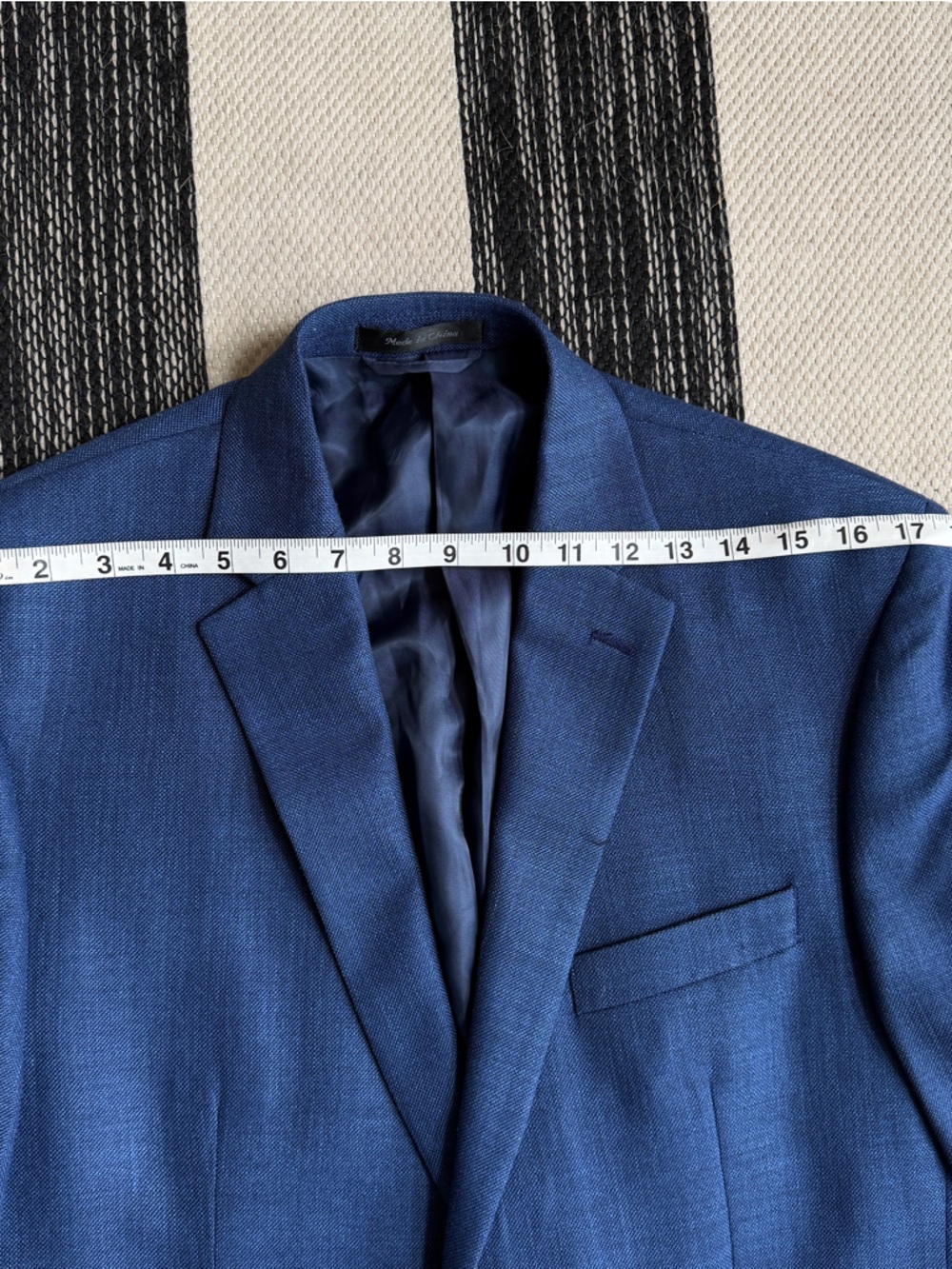 Lauren Ralph Lauren Men's Linen Blend Navy Blue Two Button Blazer Jacket Sz. 42R - Picture 7 of 12
